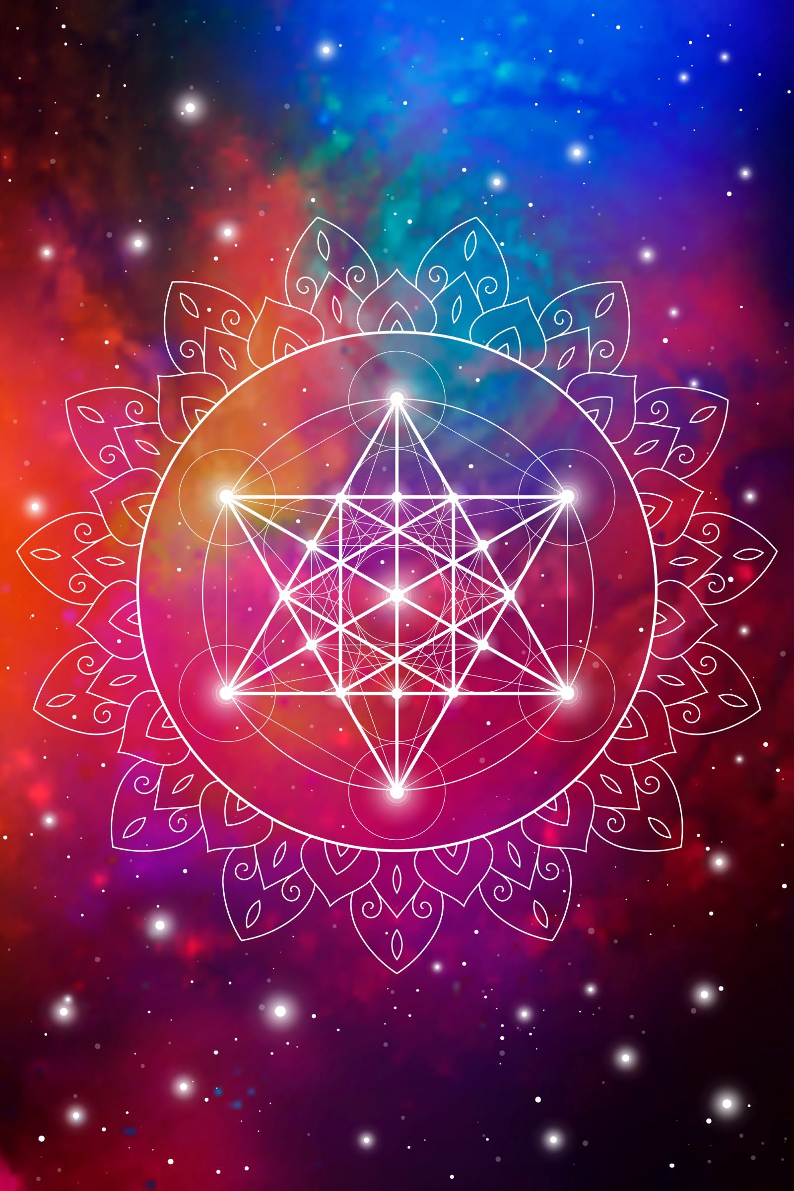 Sacred Mandala in Cosmic Galaxy