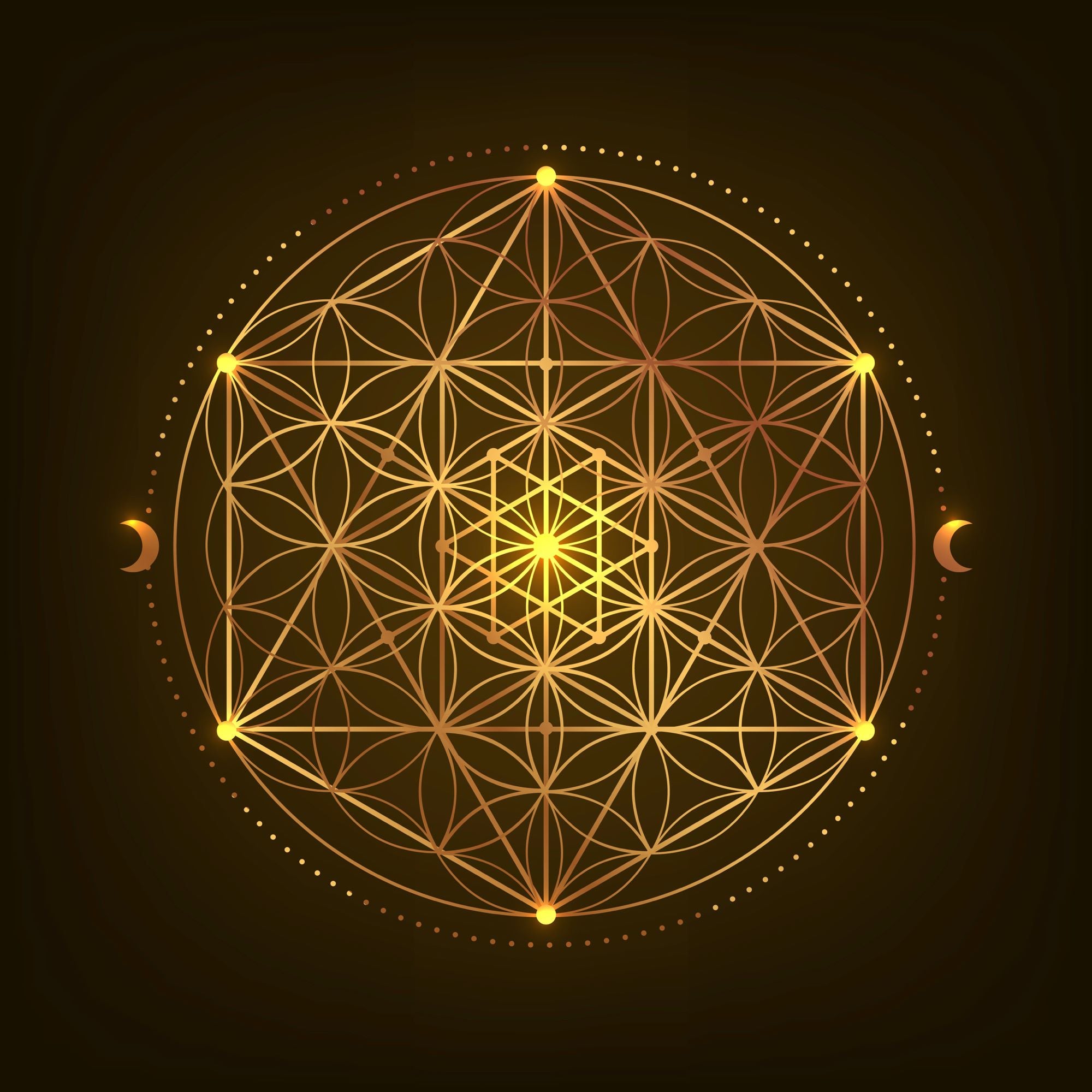 Golden Sacred Geometry Mandala