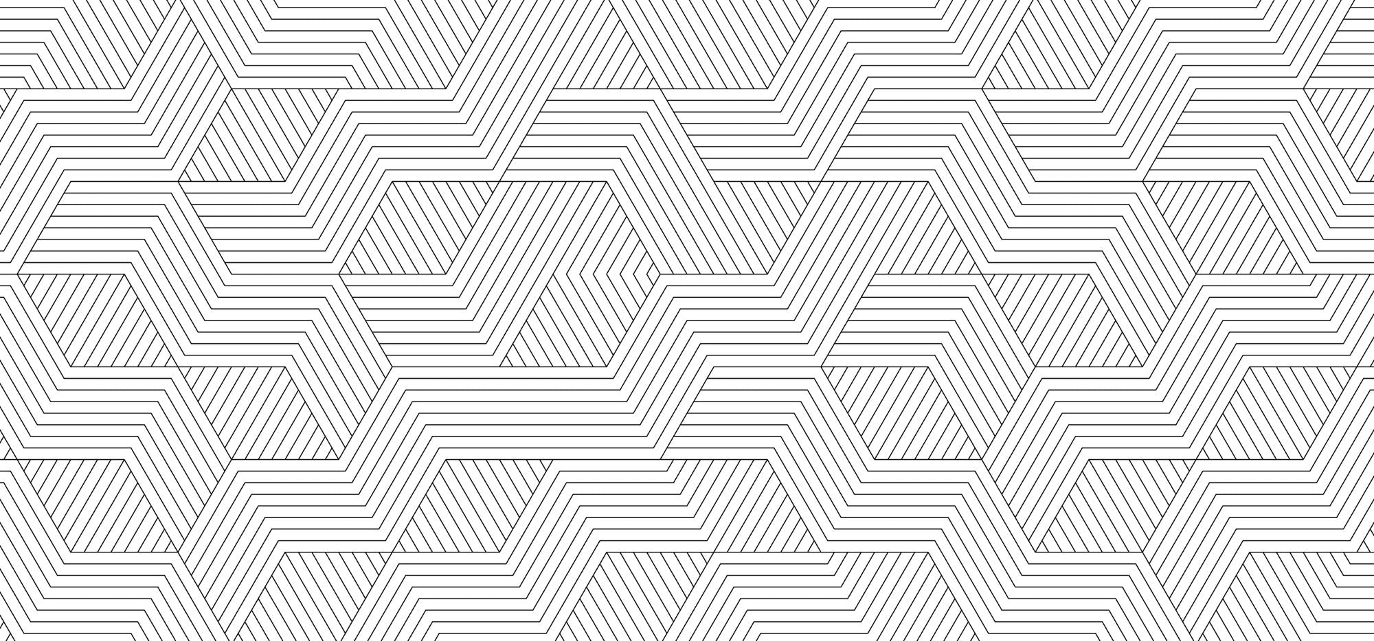 Geometric Hexagonal Line Pattern