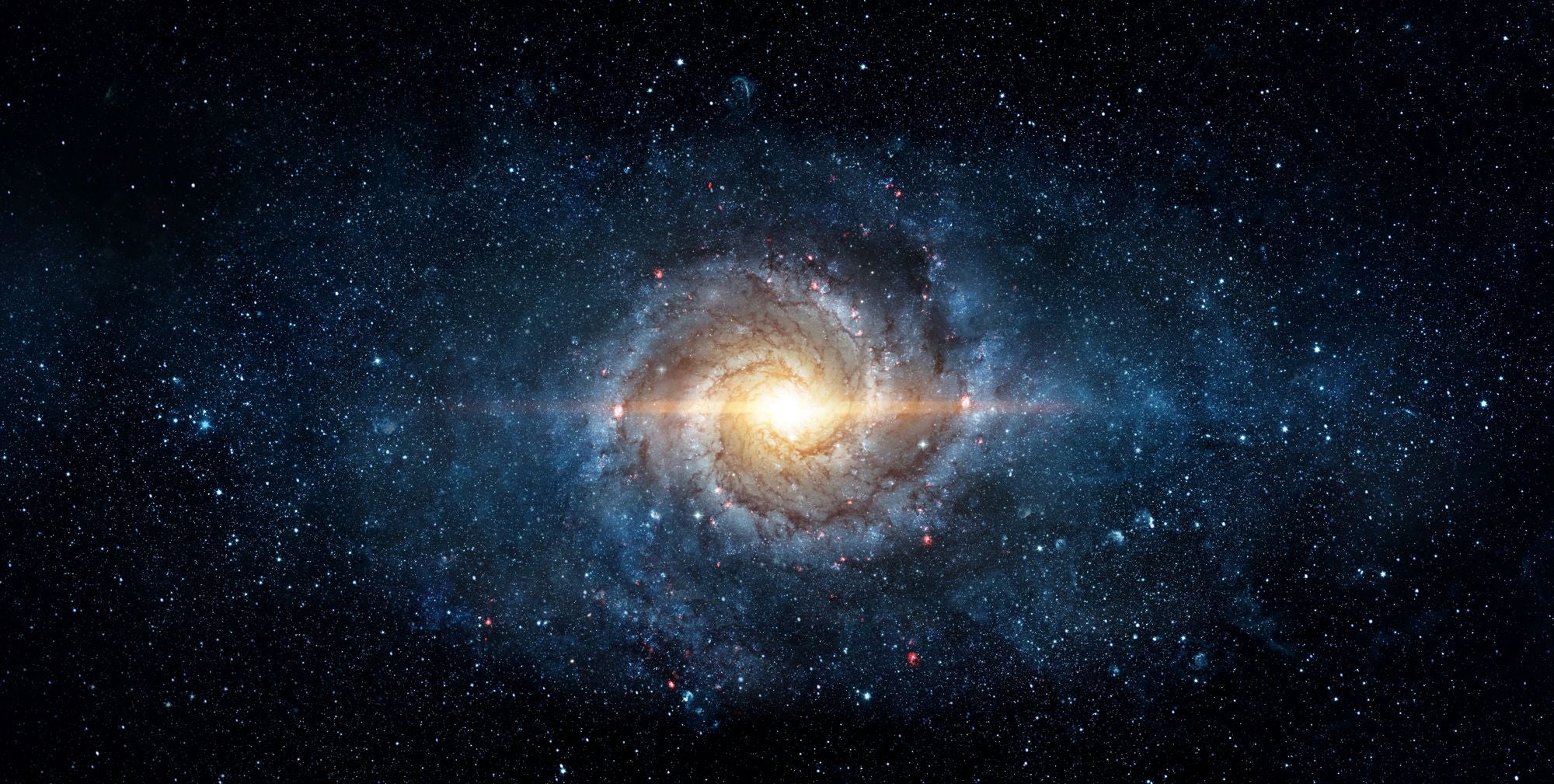 Spiral Galaxy with Glowing Core