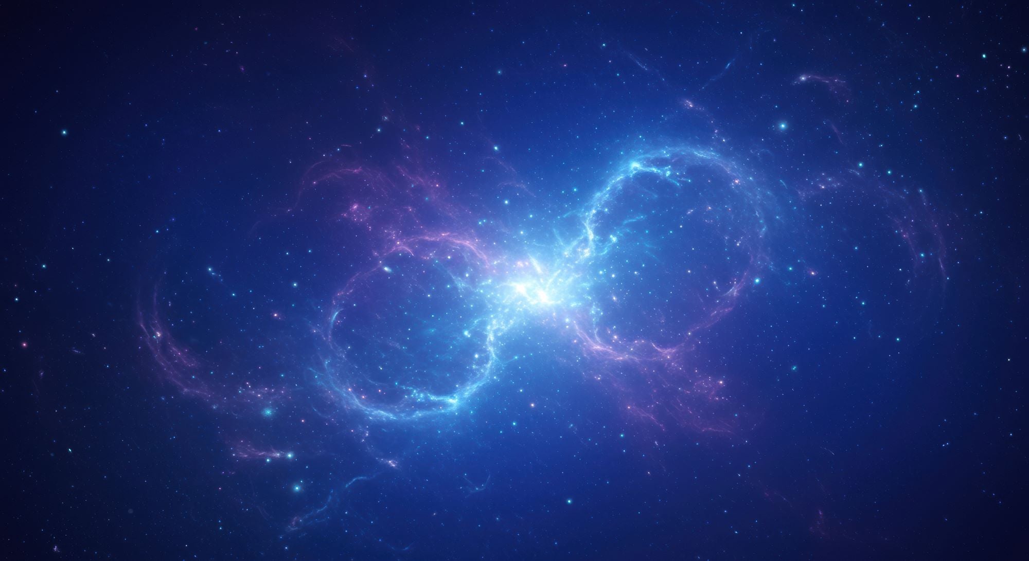 Radiant Blue Nebula of Deep Space