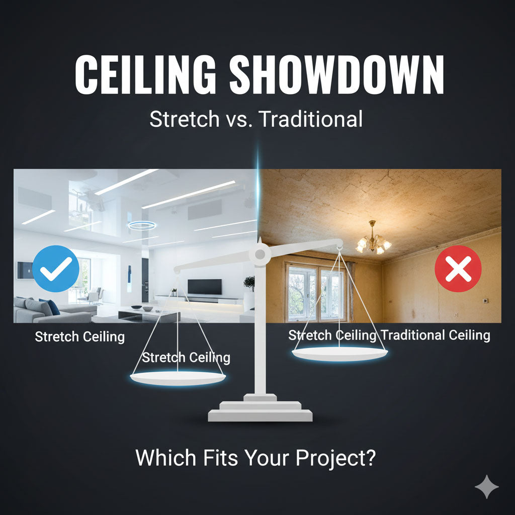 Stretch Ceiling vs Traditional Ceiling