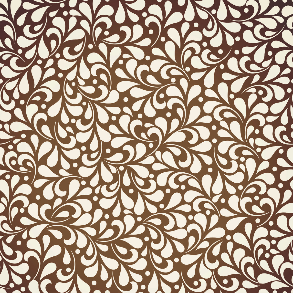 Elegant Brown Swirl Droplet Pattern Design