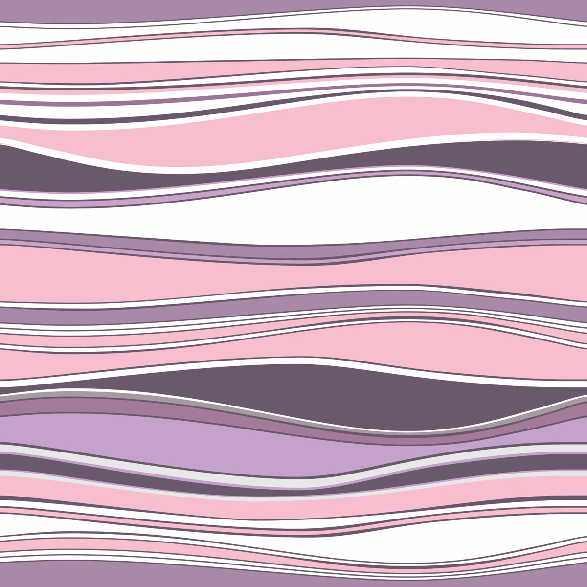 Wavy Pink and Purple Striped Pattern Design