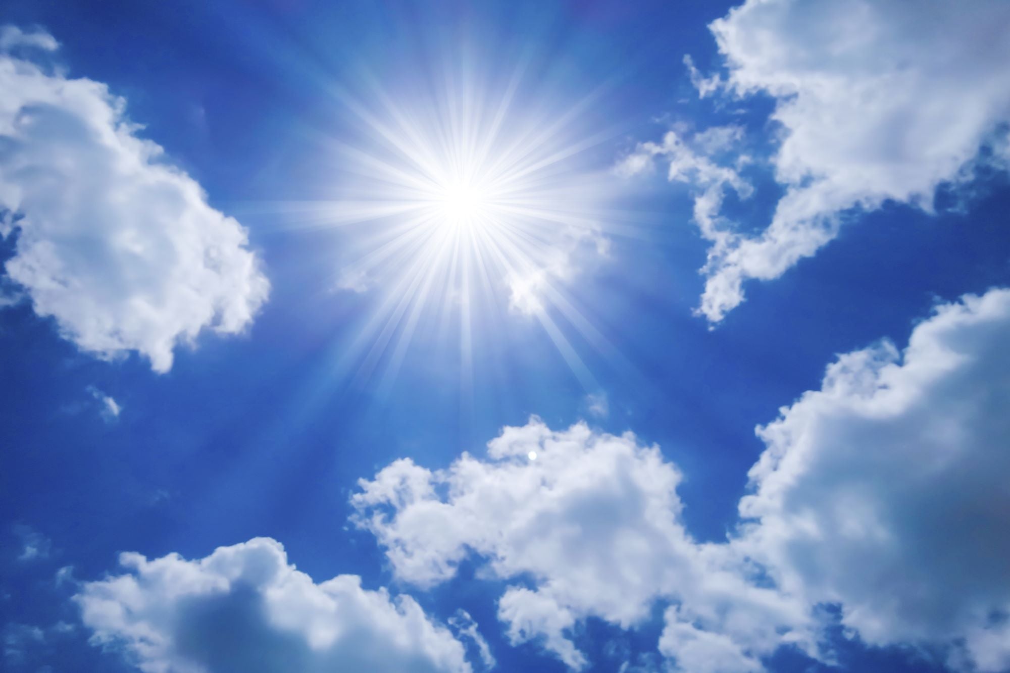 Bright Sunlit Sky View