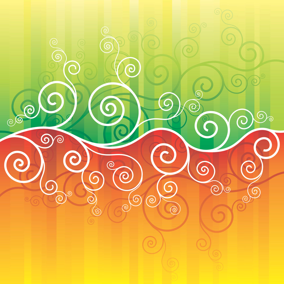 Vibrant Swirl Gradient Abstract Art Print