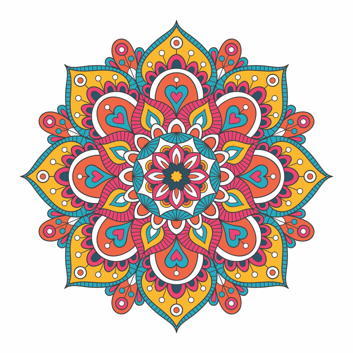 Vibrant Multicolor Mandala Art for Wall Decor