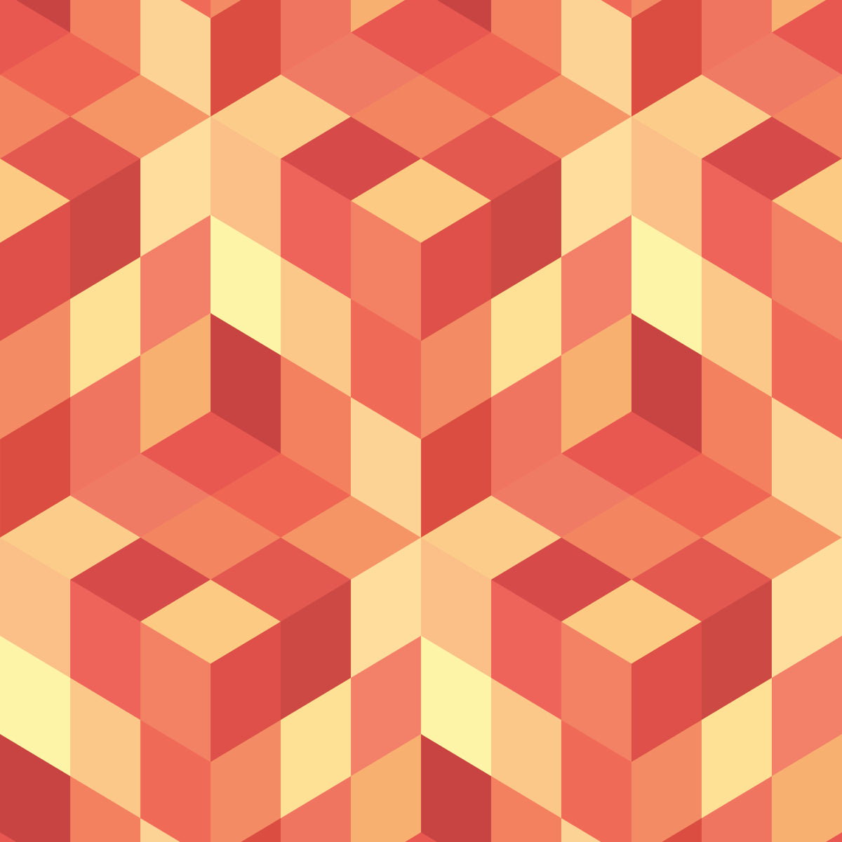 Retro 3D Cube Illusion in Warm Tones Design