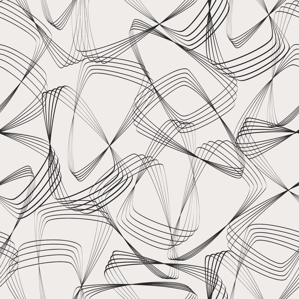 Abstract Black Wireframe Swirl Line Pattern