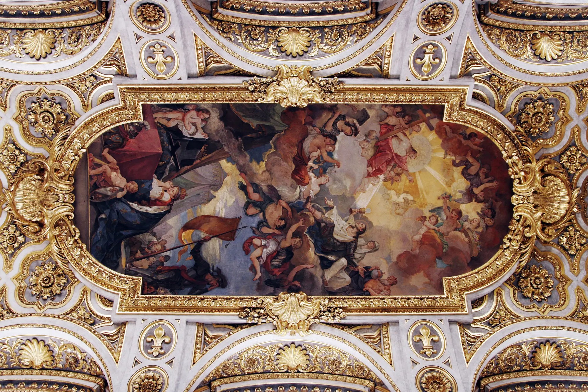 Royal Baroque Ceiling Masterpiece