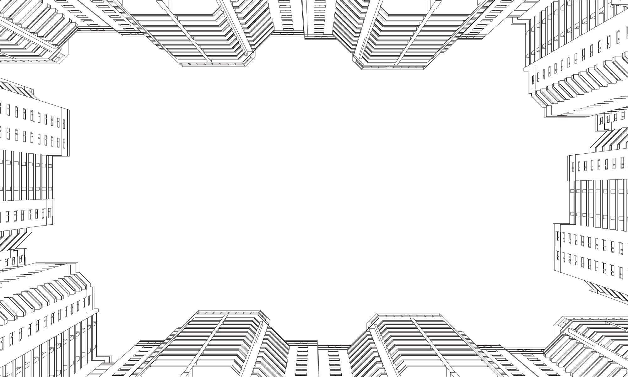 Architectural City Skyline Frame