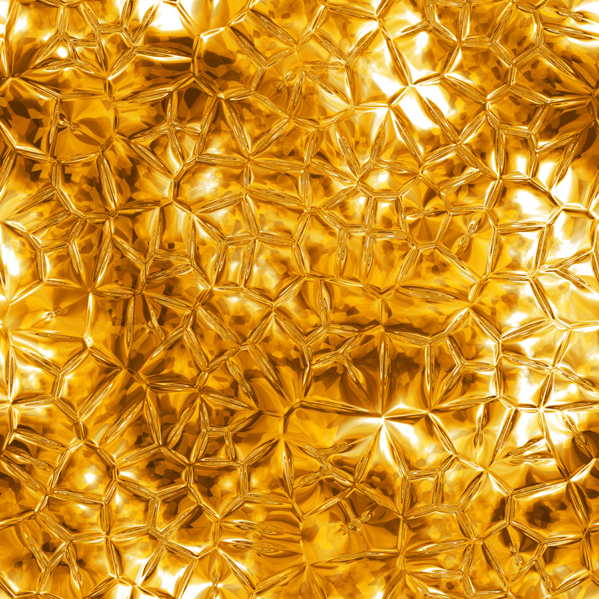 Radiant Gold Crystal Texture with Star Pattern