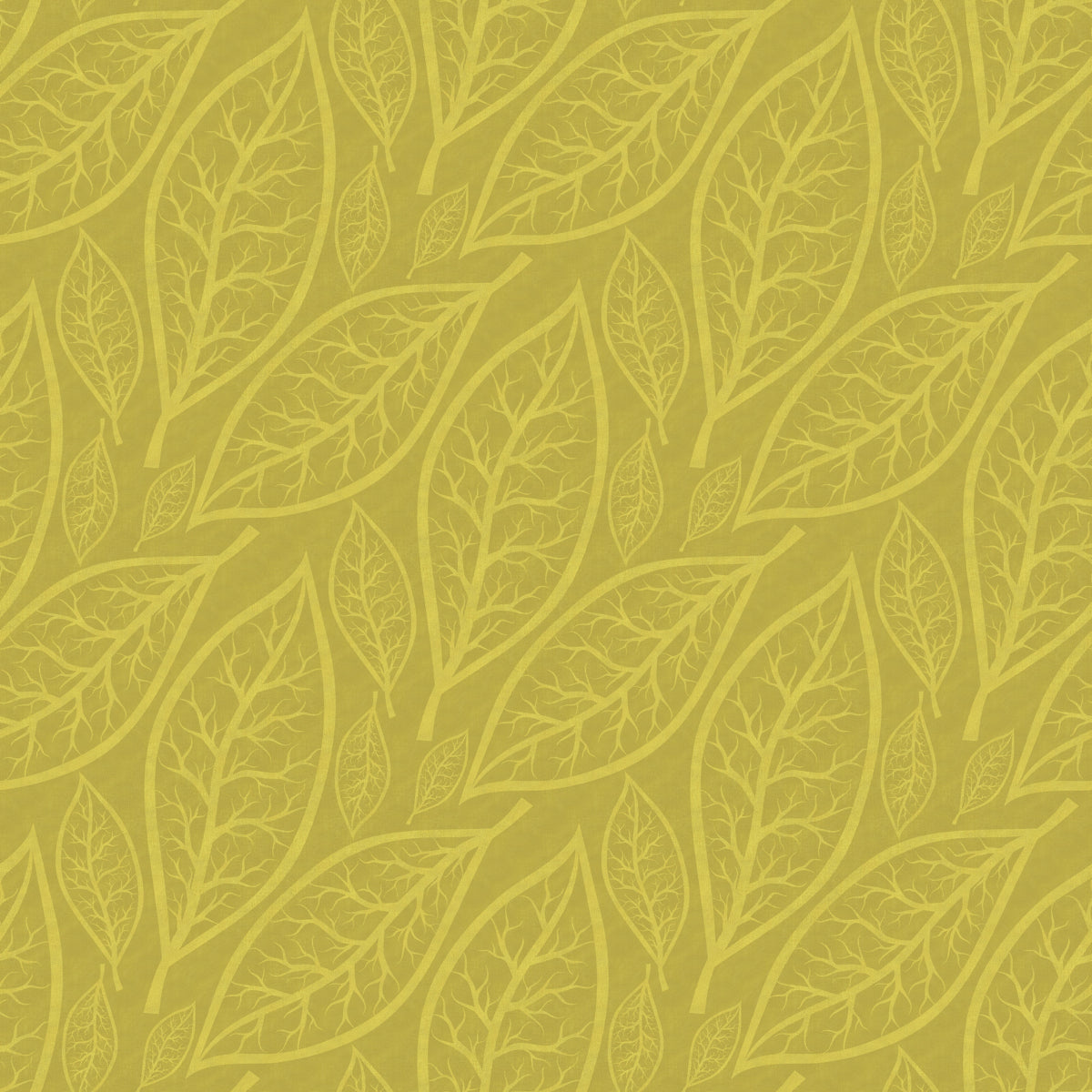 Seamless Yellow Leaf Vein Pattern Background