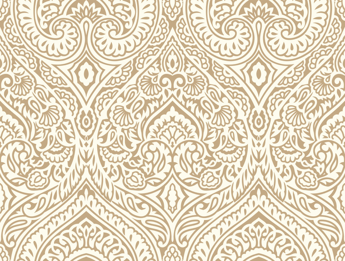Royal Beige Damask Pattern for Wall & Ceiling