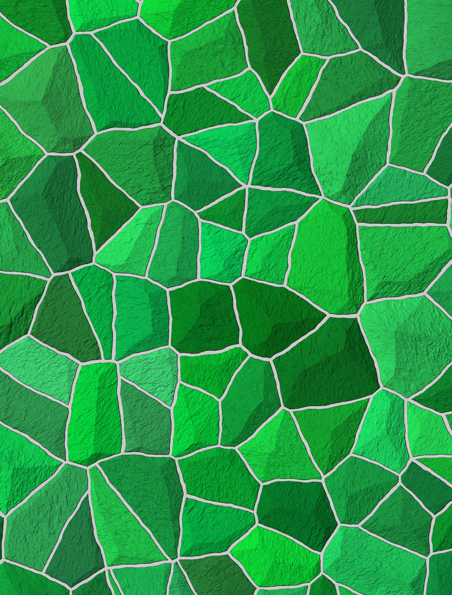 Green Mosaic Textured Abstract Stone Pattern