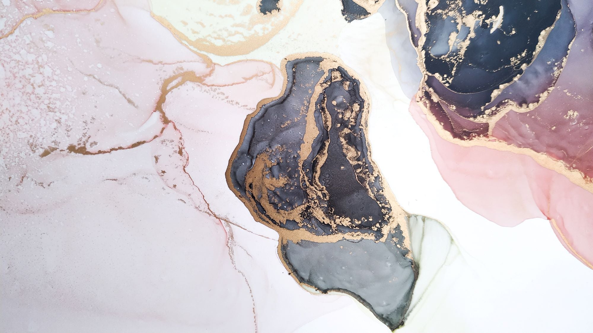 Elegant Pastel Marble with Gold Touch