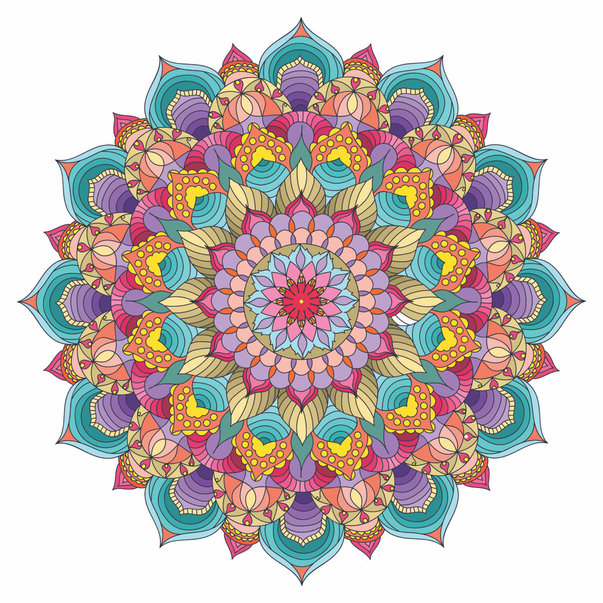 Vibrant Multicolor Mandala Art for Décor