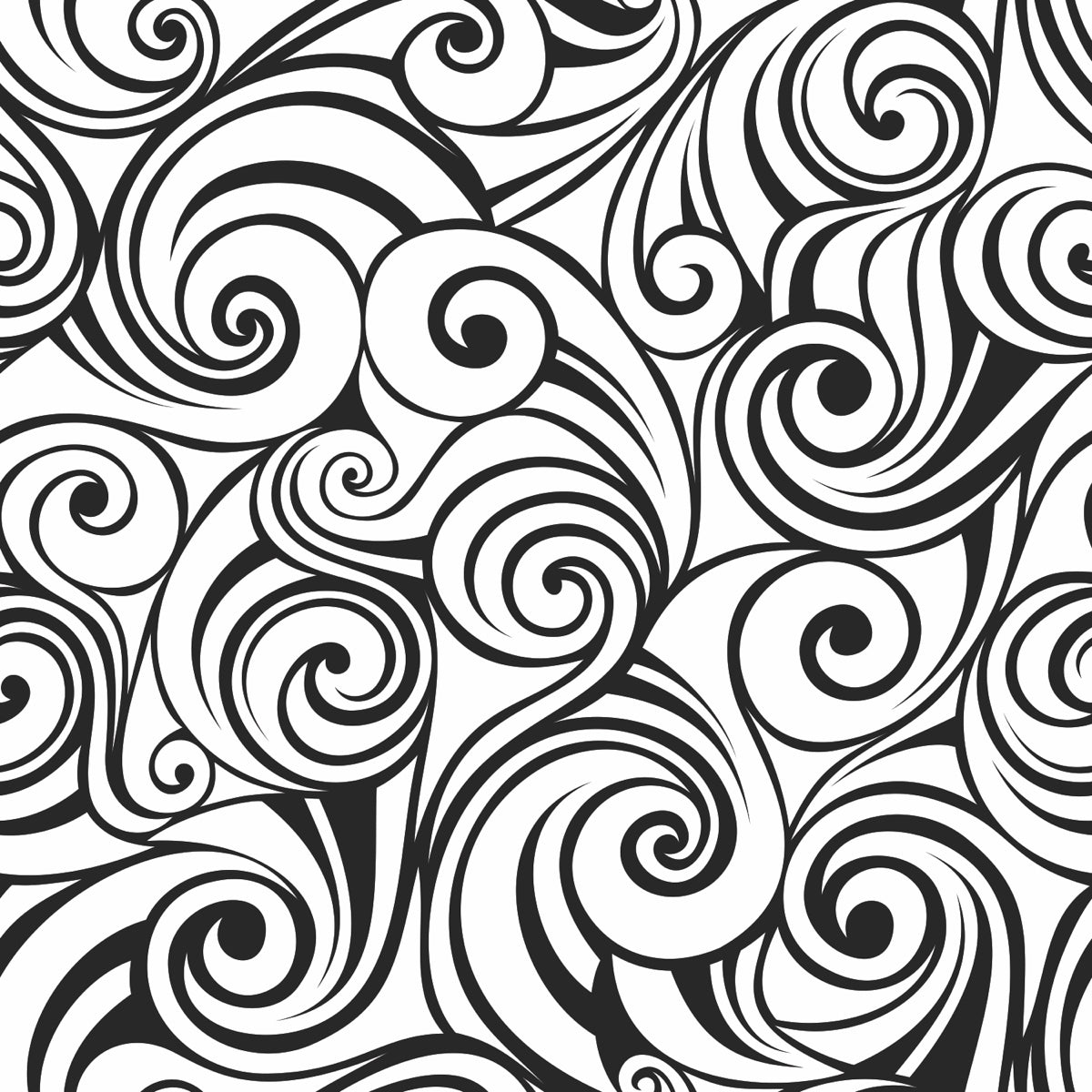 Monochrome Swirl Pattern – Elegant Contemporary Design