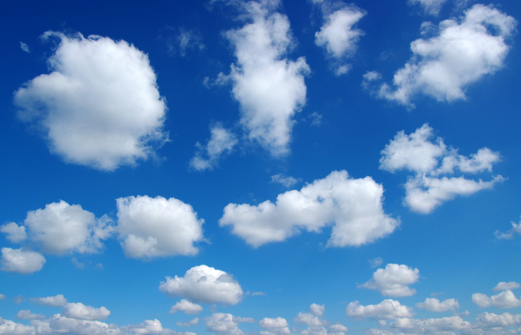 Blue Sky with White Clouds