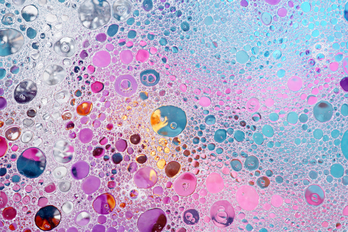 Vibrant Abstract Bubbles Texture Artwork Print