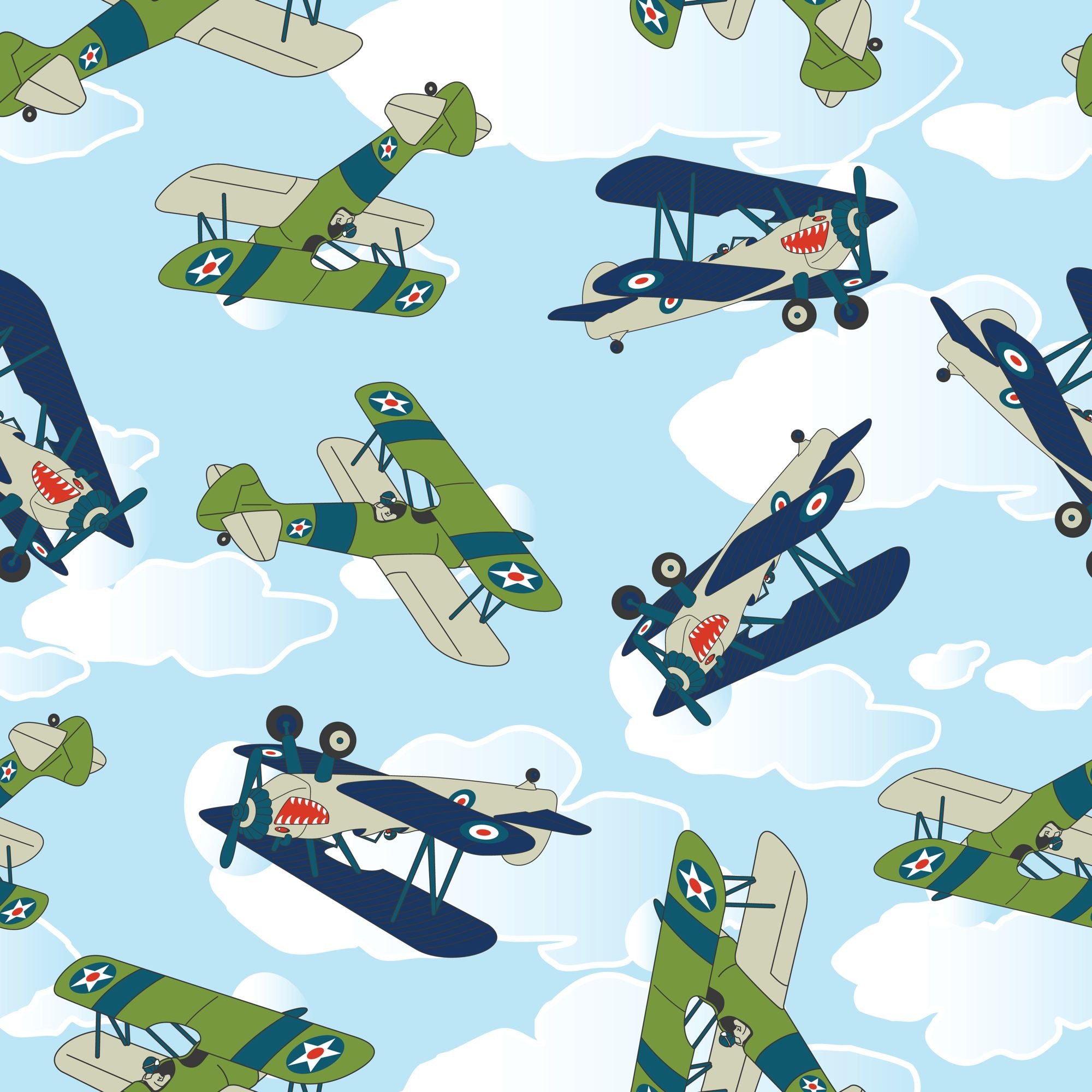 Playful Cartoon Airplanes