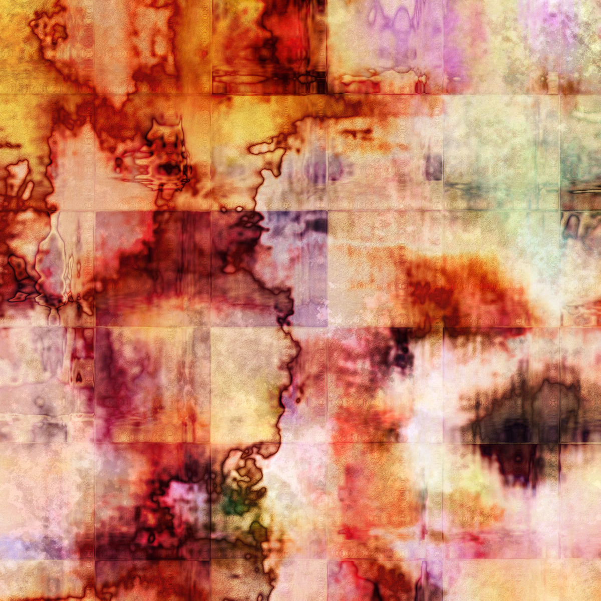 Abstract Watercolor Burnt Tile Texture Design