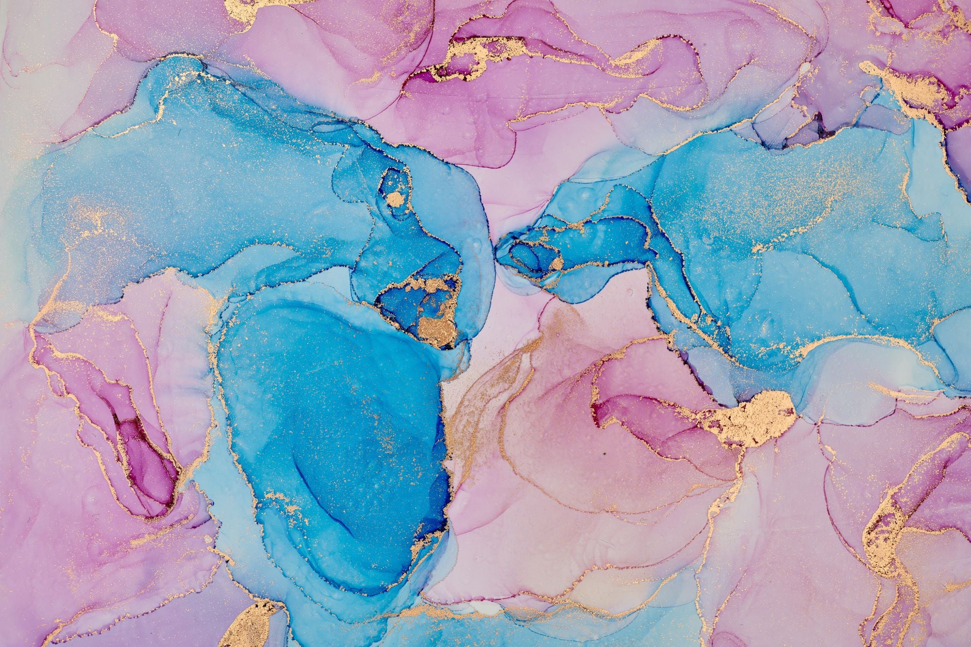 Vibrant Ocean and Orchid Waves