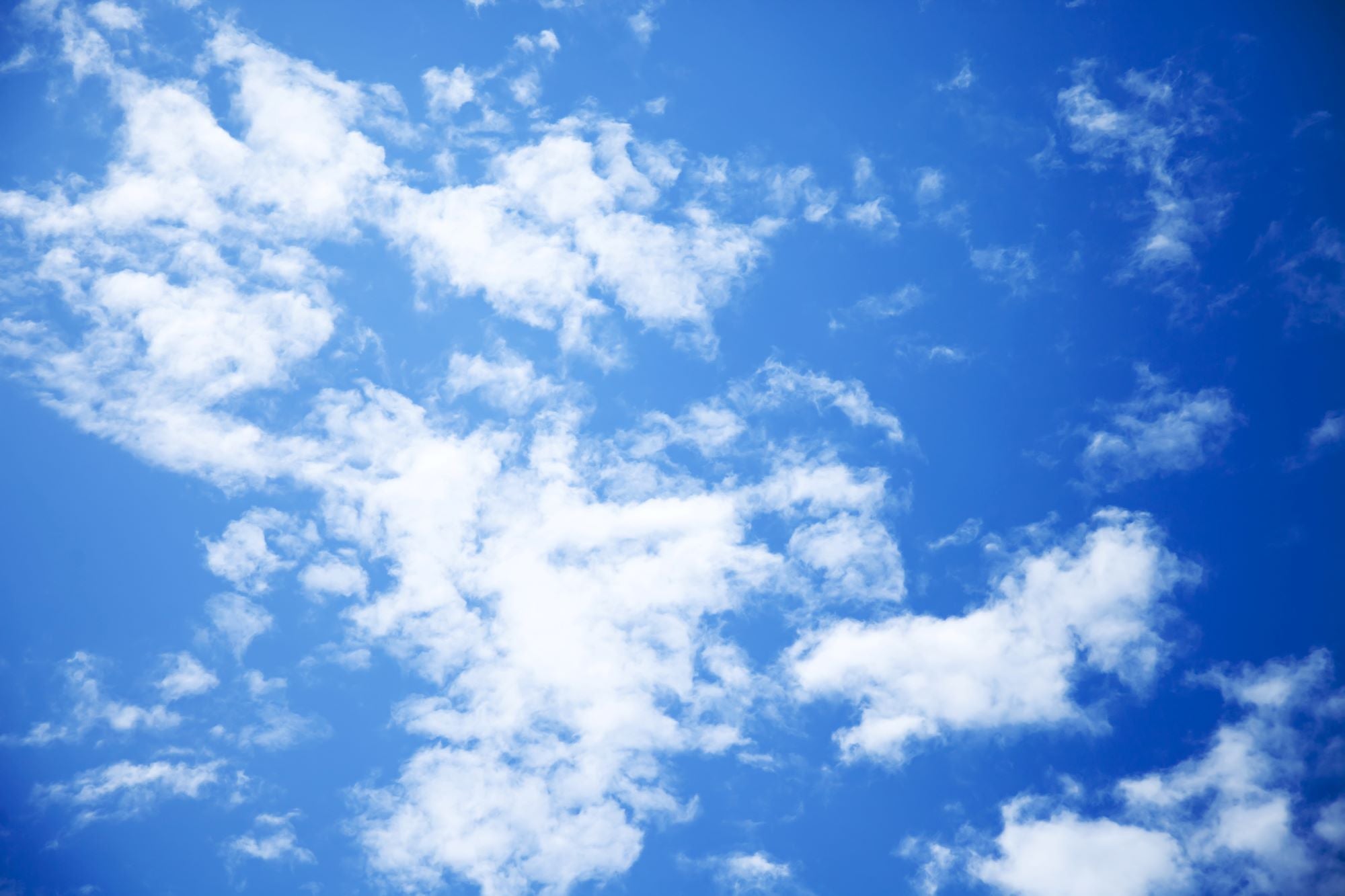 Bright Sky with White Clouds