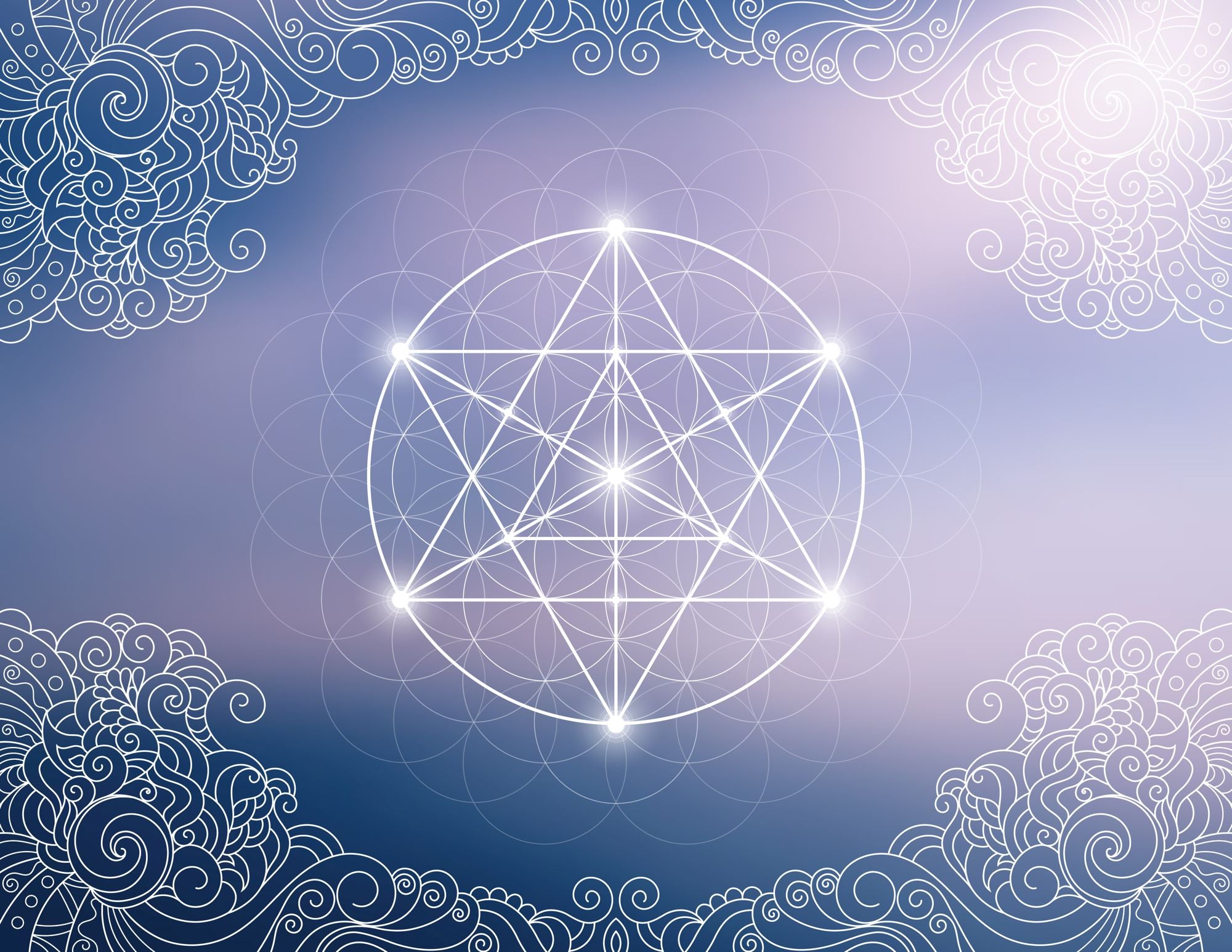 Sacred Geometry with Cosmic Glow