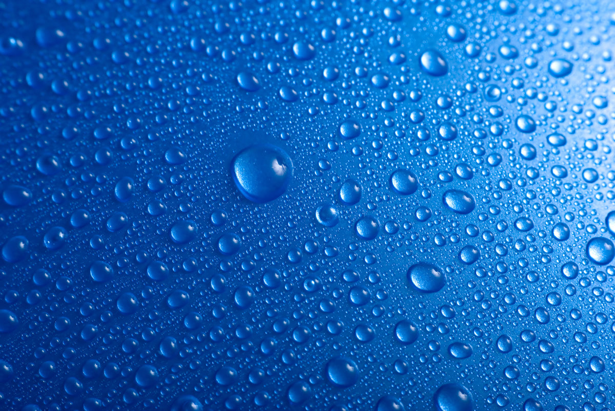 Glossy Blue Water Droplet Texture Background
