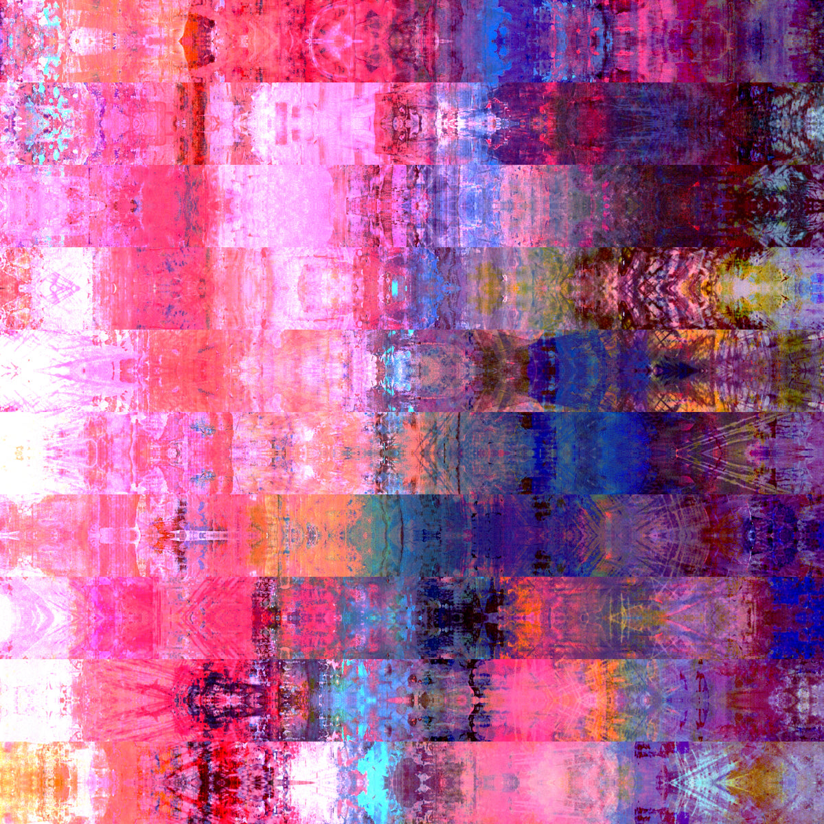 Vibrant Abstract Multicolor Mosaic Art Print