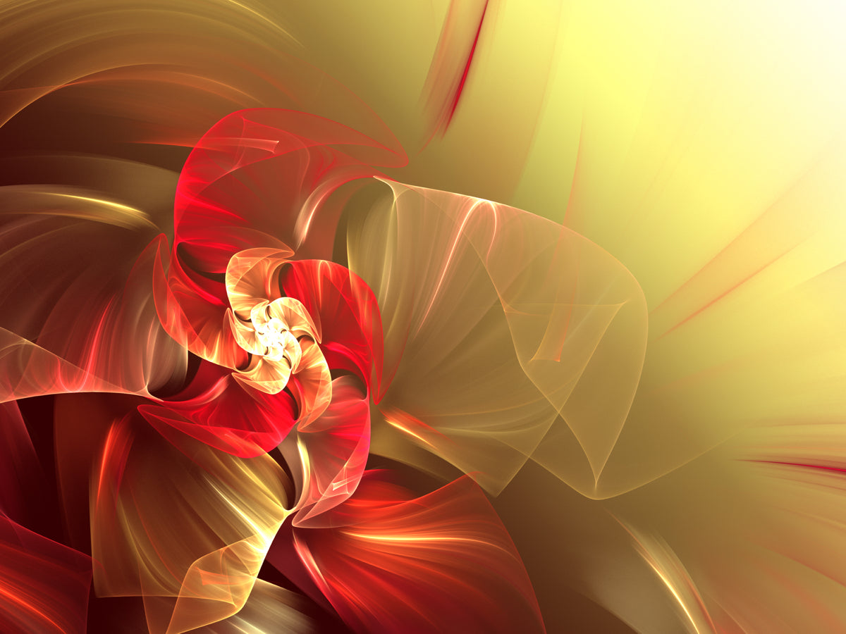 Radiant Crimson Flow – Abstract Luxury Stretch Ceiling Design