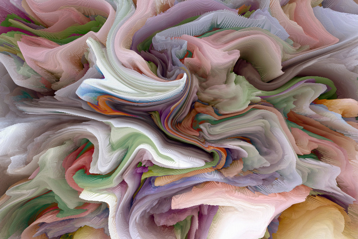 Dreamy Pastel Swirl Texture Abstract Artwork