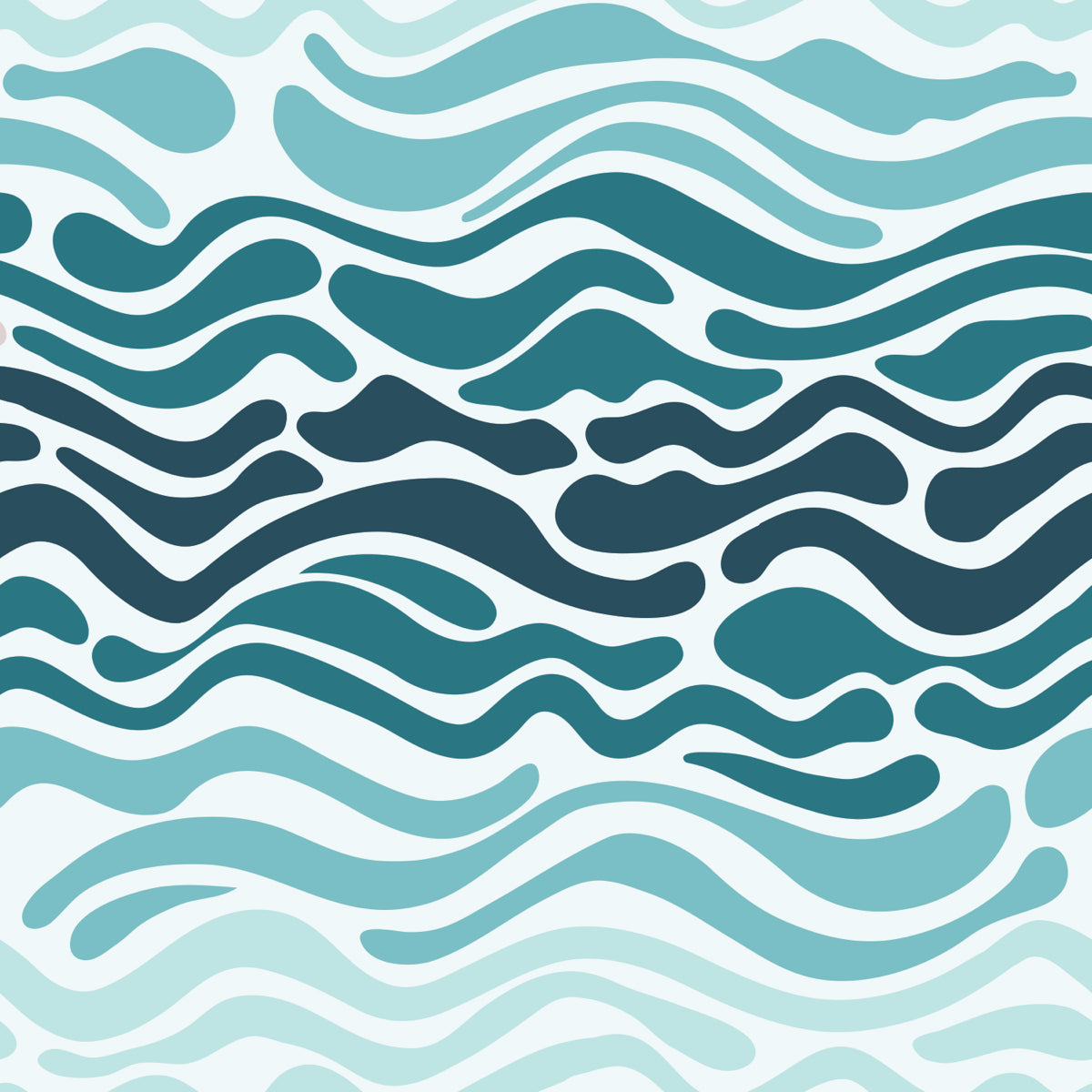 Abstract Ocean Wave Pattern in Blue Tones
