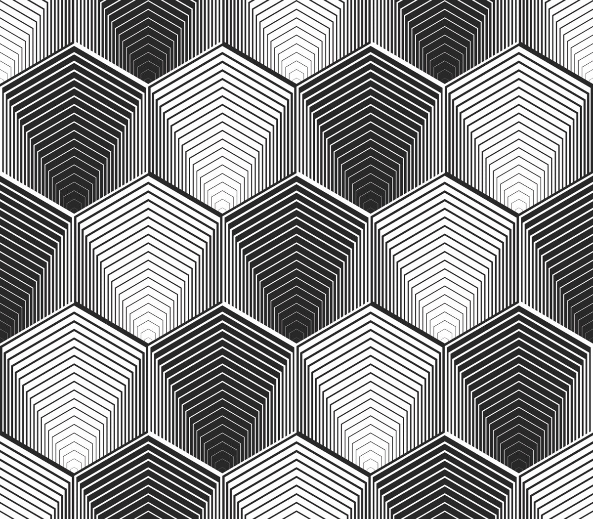 Monochrome Hexa Lines – Modern Geometric Pattern