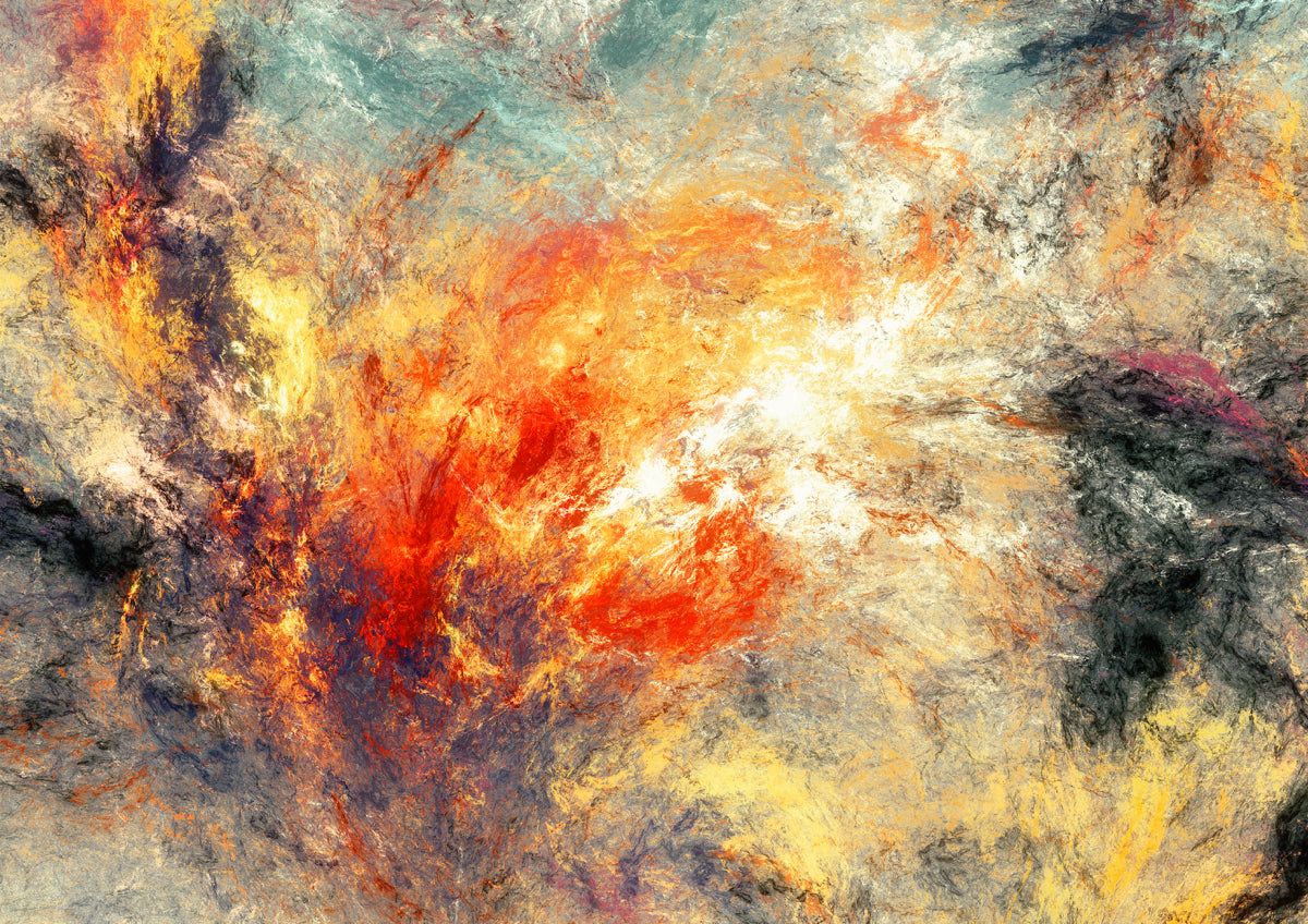Abstract Firestorm Cloud Texture Wall Design