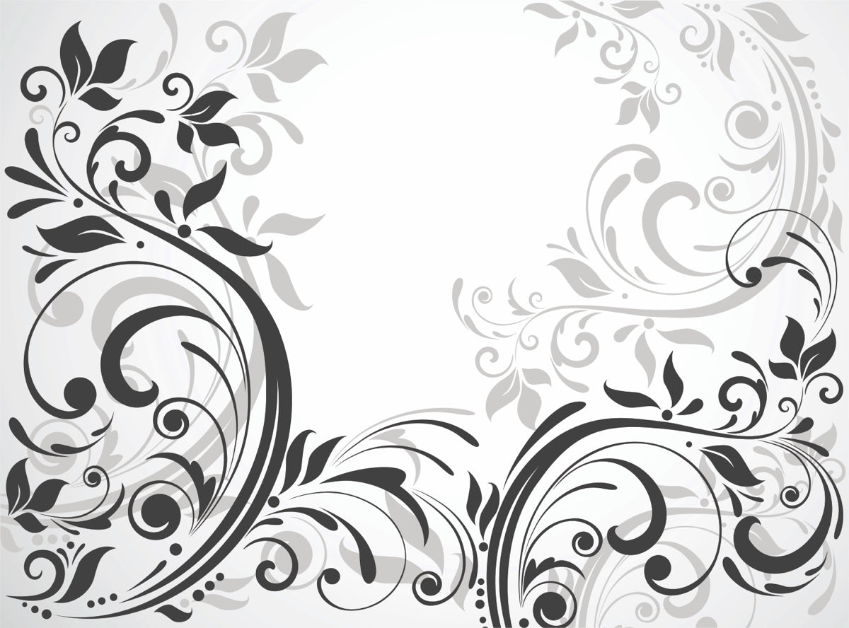 Silver Floral Swirl Design – Modern Decorative Stretch Ceiling