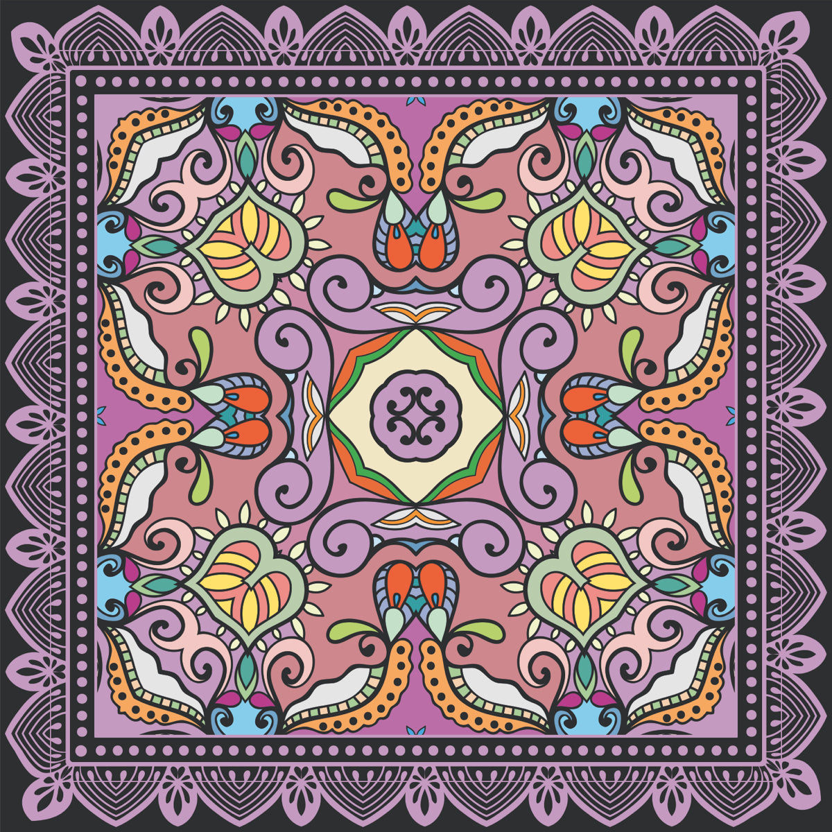 Vibrant Indian Mandala Art Pattern – Boho Decor