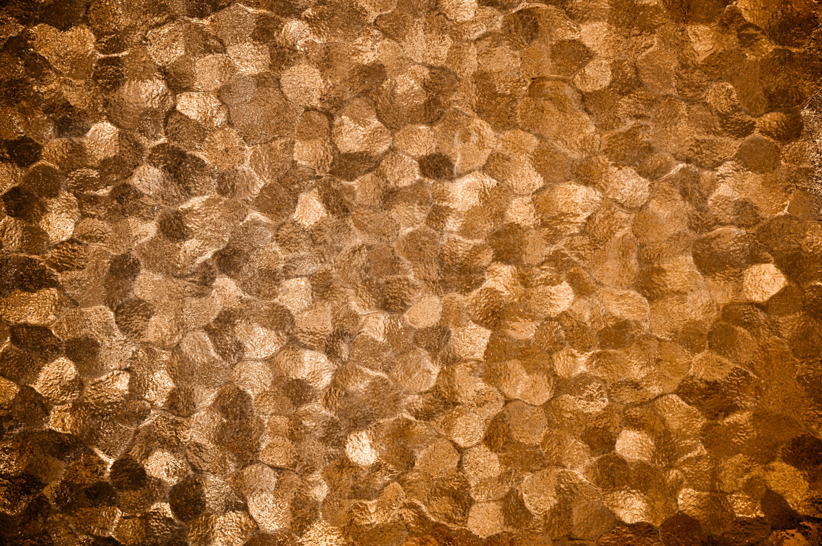 Hammered Metallic Bronze Texture Wall Panel Design