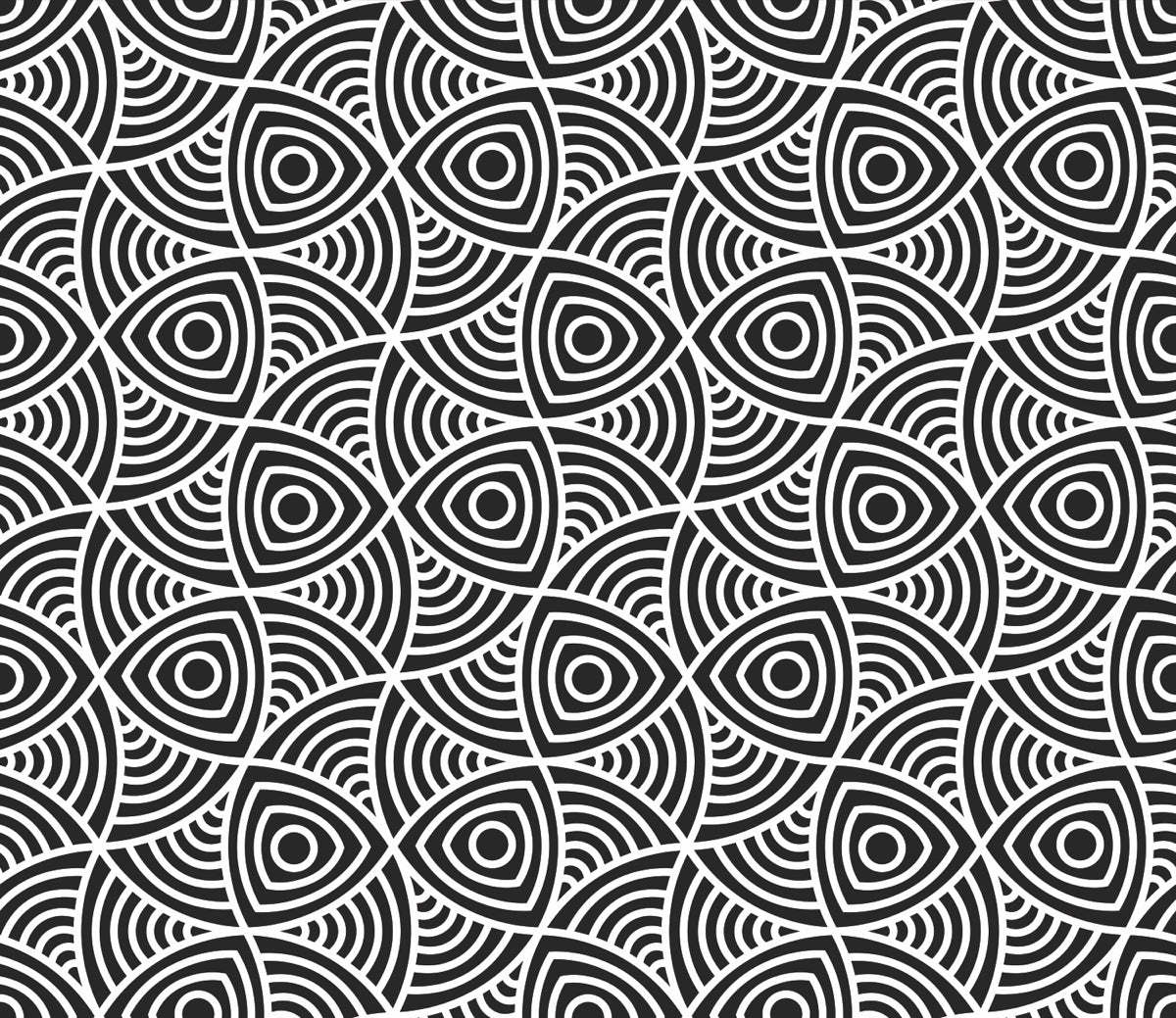 Bold Geometric Black and White Pattern Design