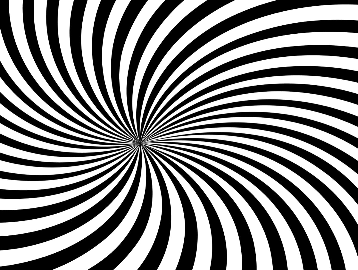 Black and White Spiral Optical Illusion Pattern