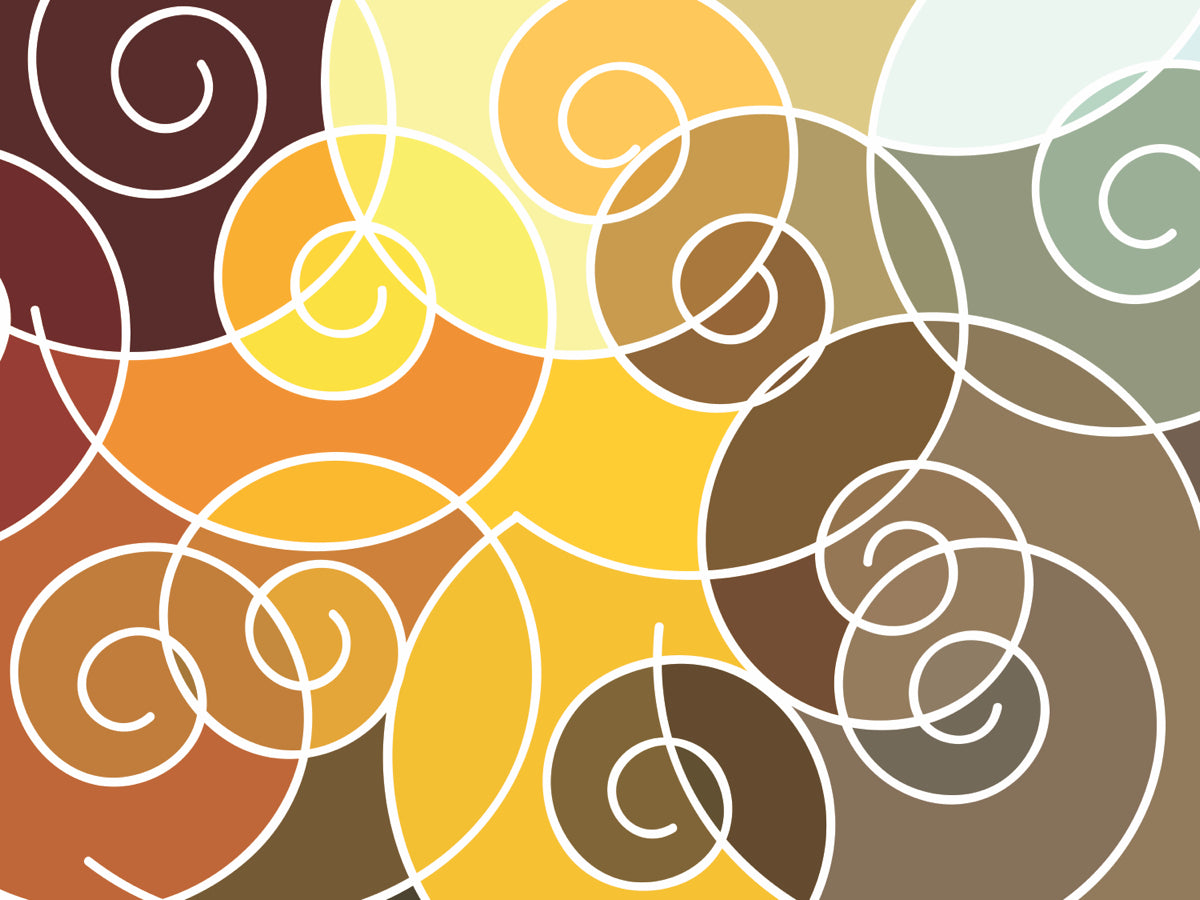 Colorful Abstract Spiral Circles Geometric Pattern