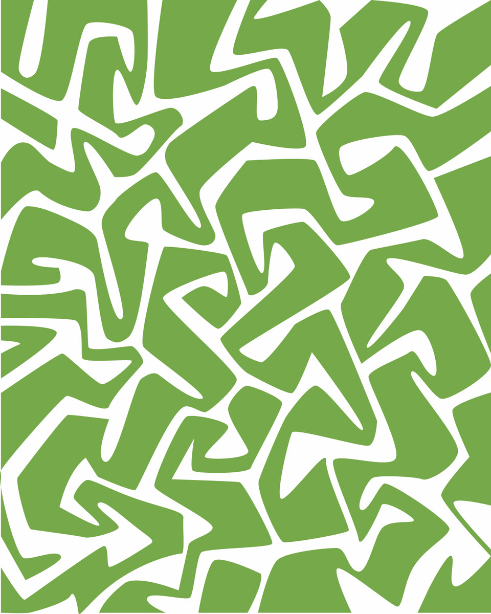 Modern Abstract Green Maze Pattern Design