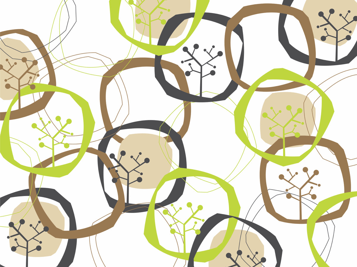 Modern Geometric Circles & Dots Abstract Print