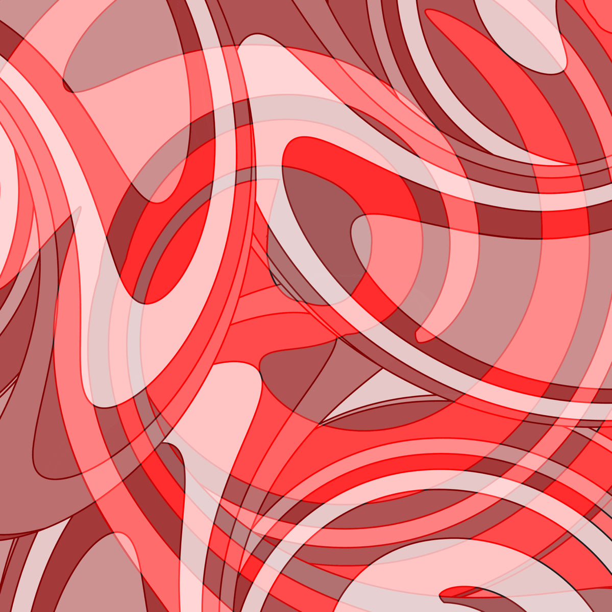 Dynamic Red Swirl Abstract for Modern Interiors