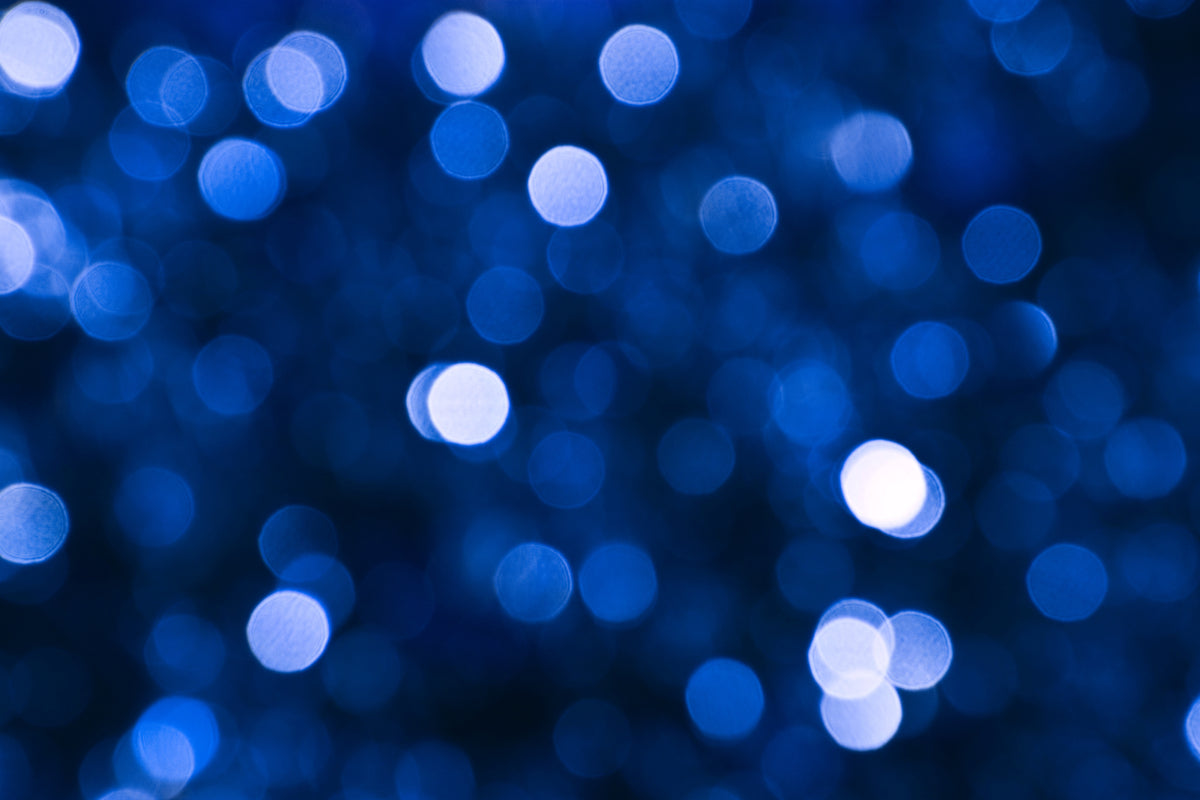 Blue Bokeh Light Background for Festive Design