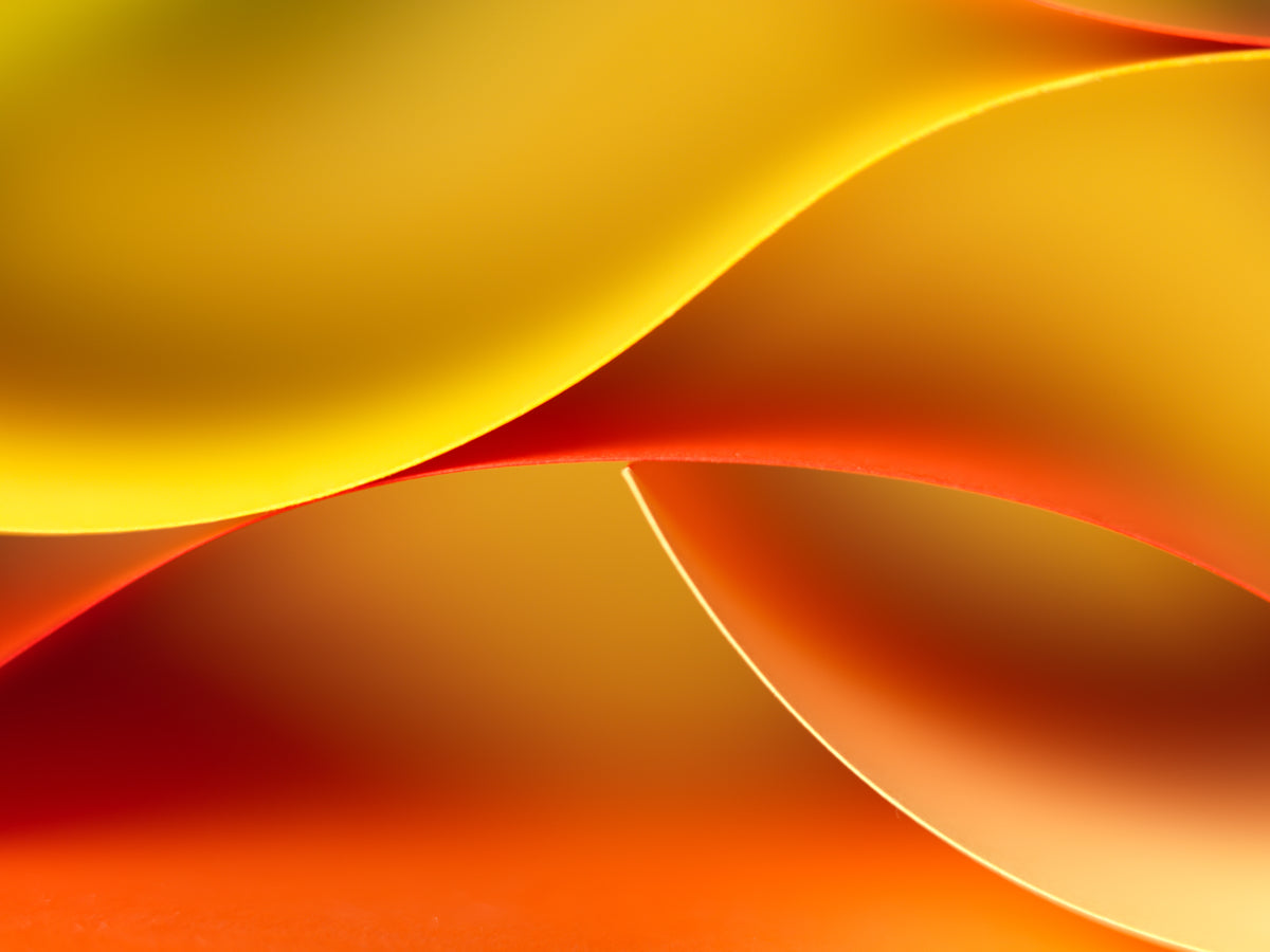 Abstract Curves in Yellow and Orange Tones