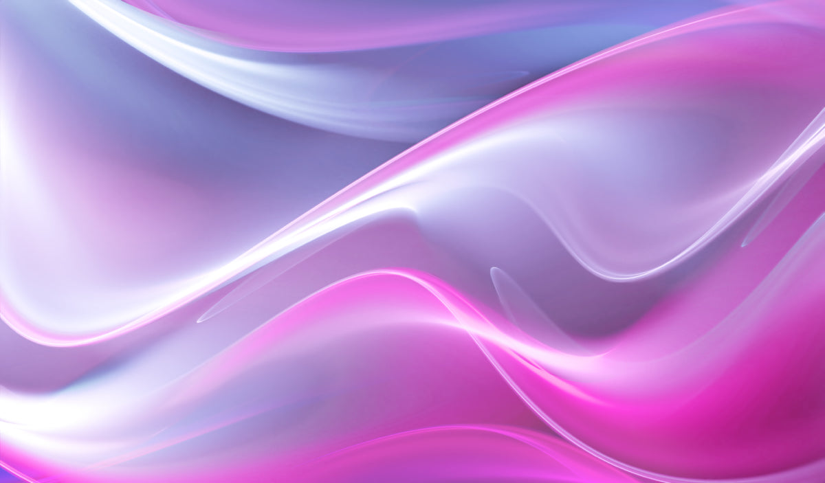 Glossy Pink & Purple Abstract Fluid Waves Design