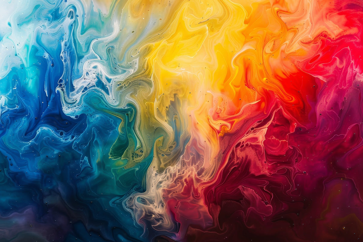 Chromatic Surge Abstract Canvas Wall Art