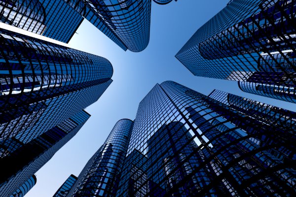 Skyscrapers Reaching Into the Clear Blue Sky